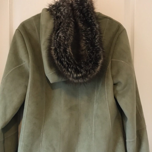 Jessica Faux Fur Swede Coat - Picture 3 of 4